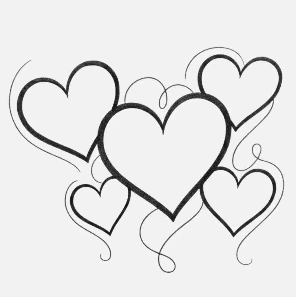 Dibujos de corazones de amor