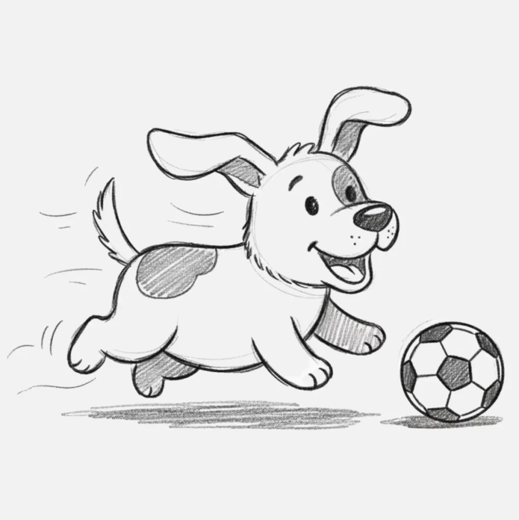 Perro jugando con pelota