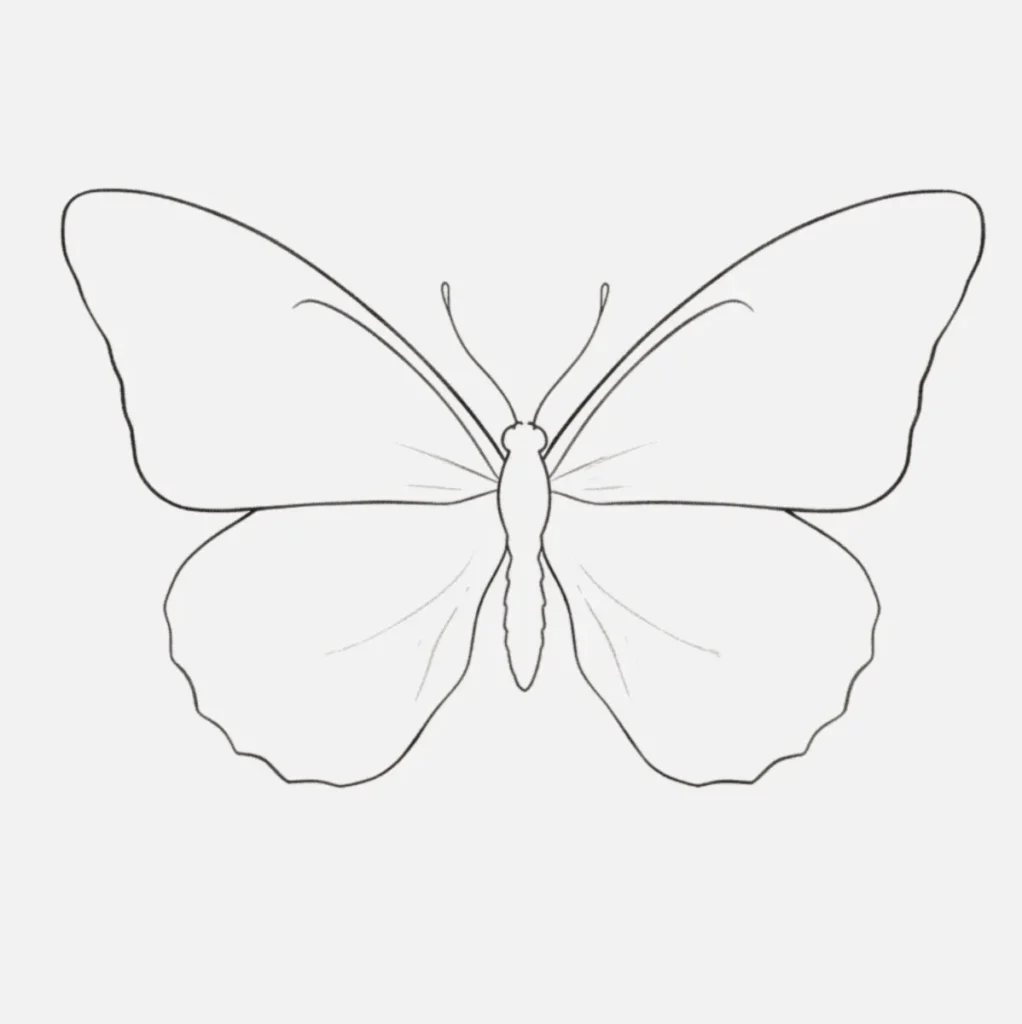 Mariposa Dibujo a Lápiz: 20 Ideas Fáciles y Bonitas para Practicar 13 Alas simétricas