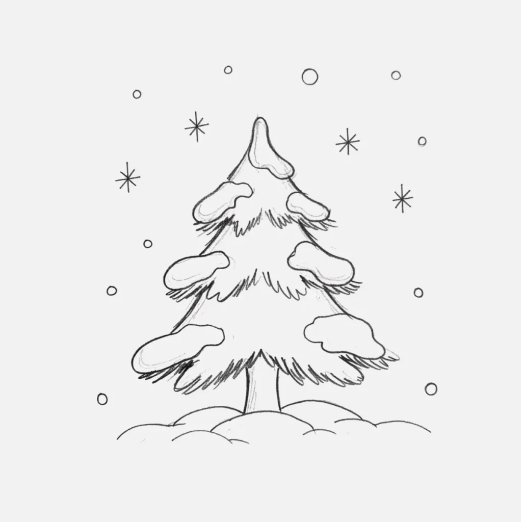 Arbolito con Nieve en las Ramas