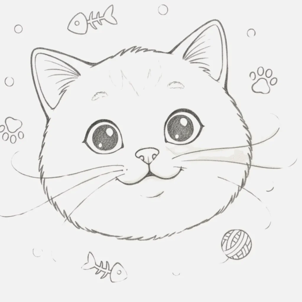 Cara de gato dibujo