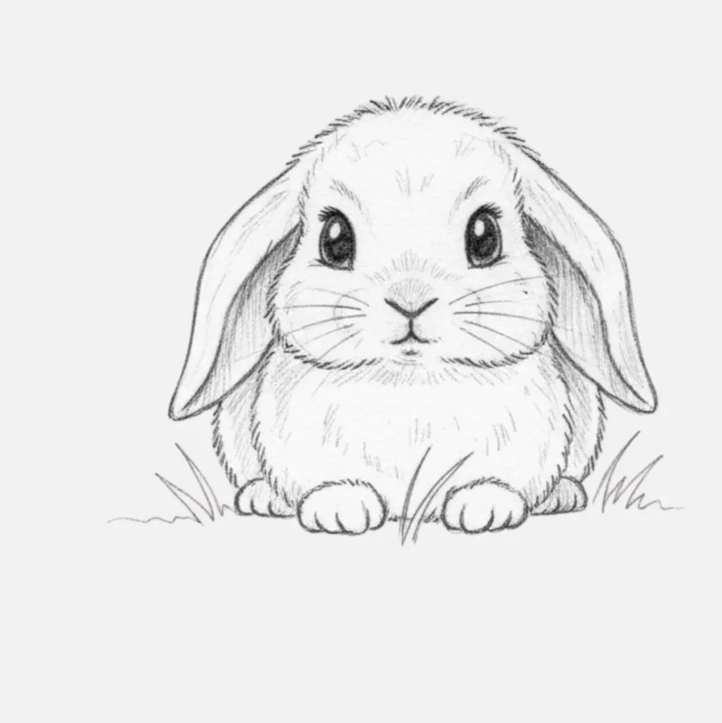 Conejito con Orejas Largas y Dulces Ojos