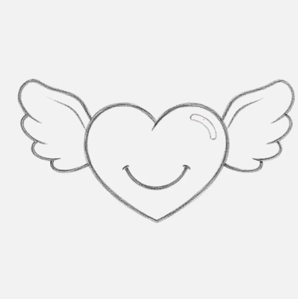 Corazón Pequeño con Alas y Sonrisa