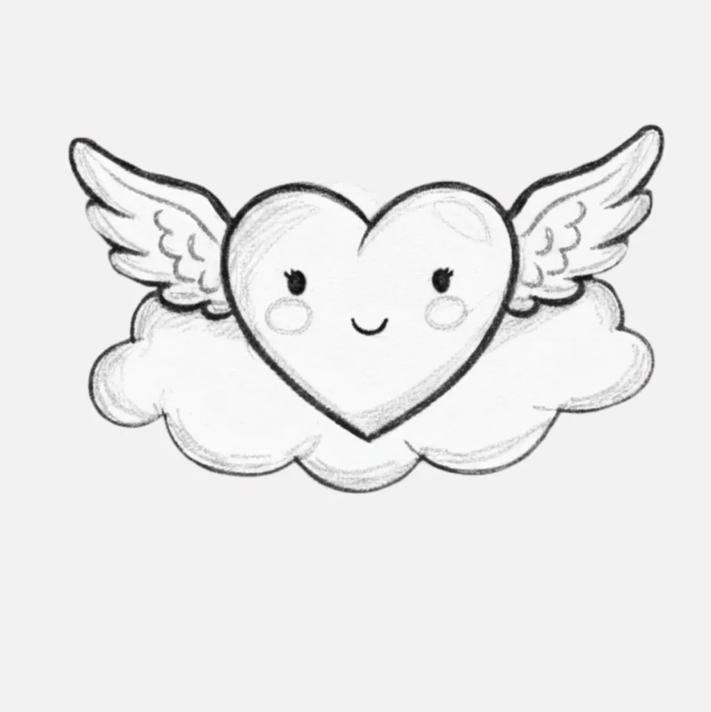 Corazón con alas tiernas