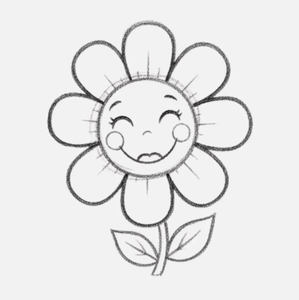 Flor Bonita con Carita Feliz