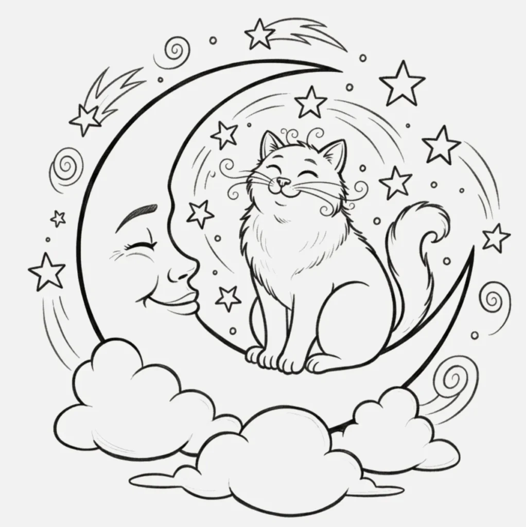 Gato en la luna
