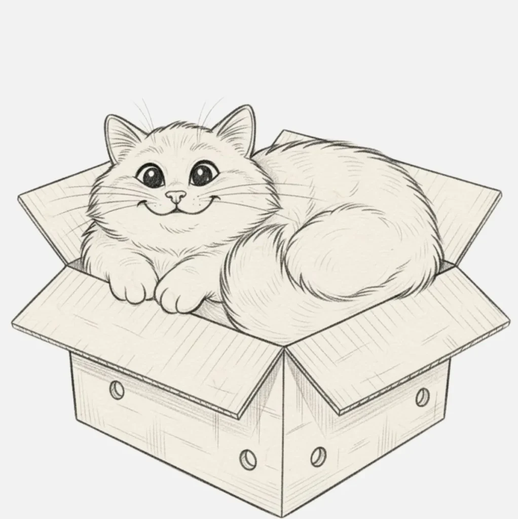Gato en una caja