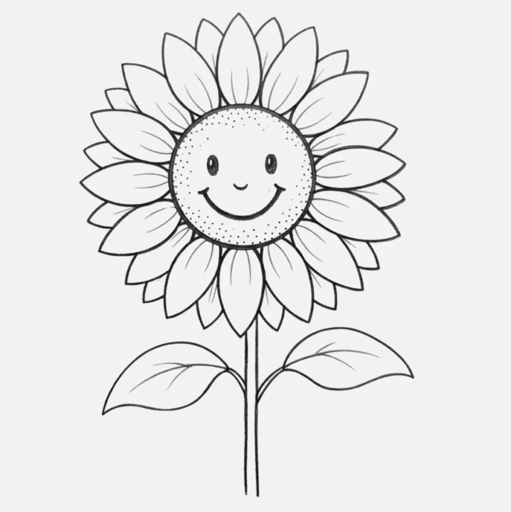 Girasol Grande con Sonrisa Brillante