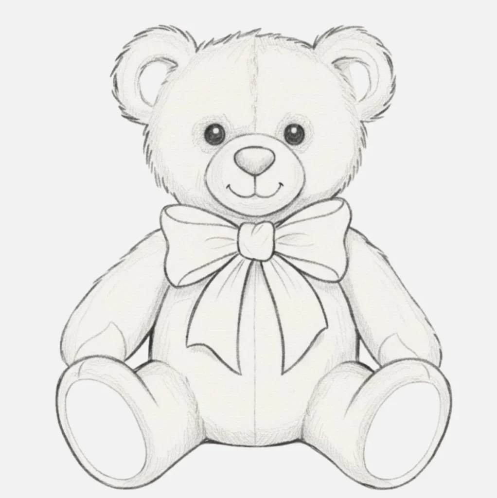 Osito de Peluche con Lazo y Sonrisa Suave