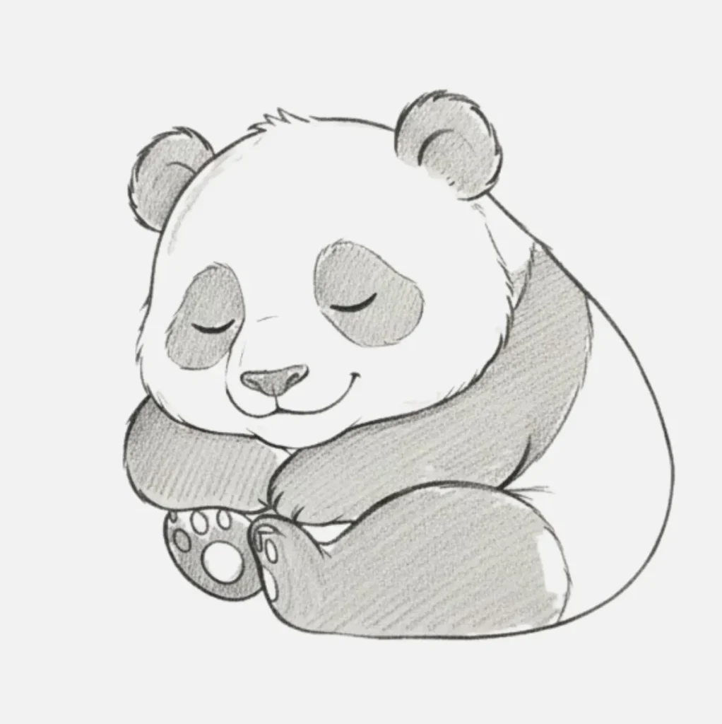 Panda bebé dormido
