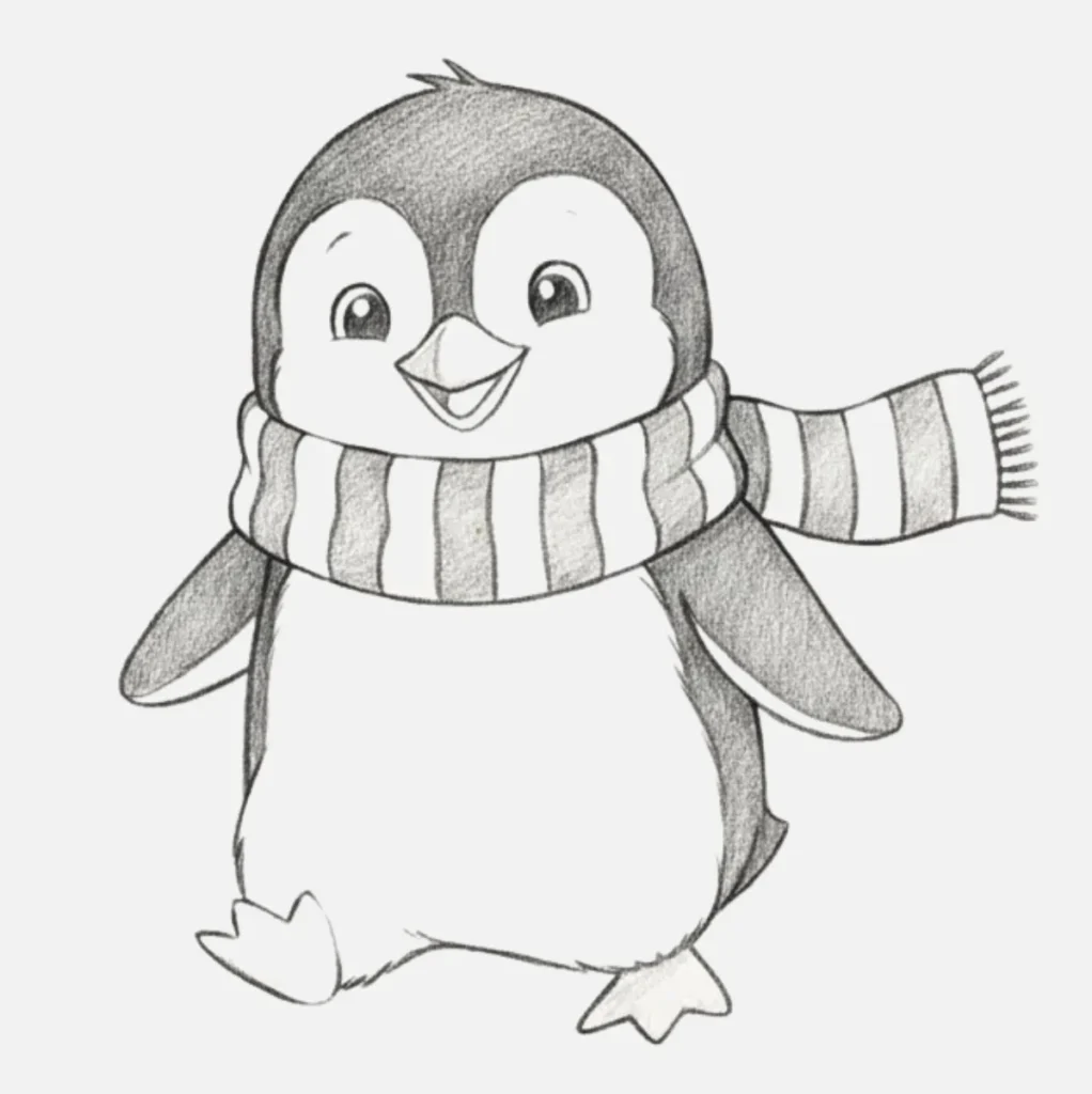 Pingüinito Pequeño con Bufanda