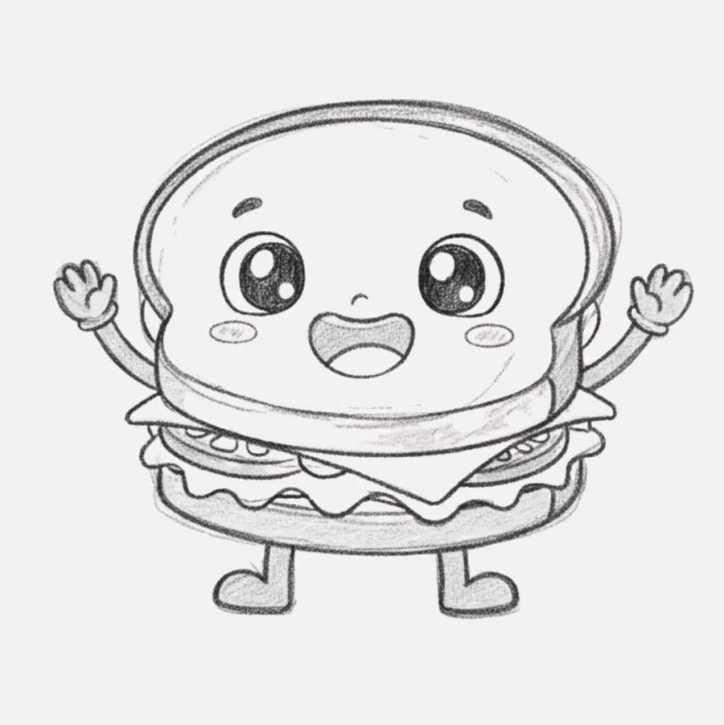 Sandwich con carita feliz