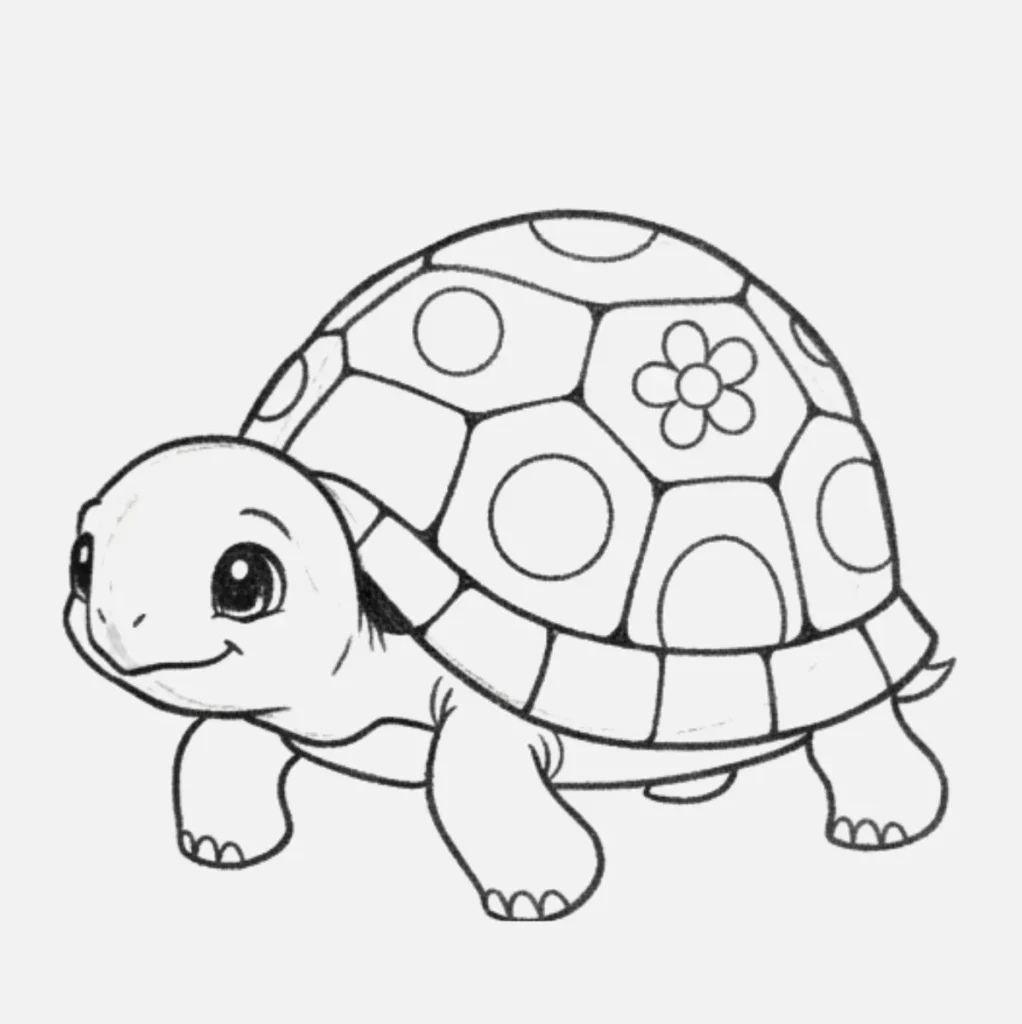 Tortuguita Pequeña Caminando Despacio