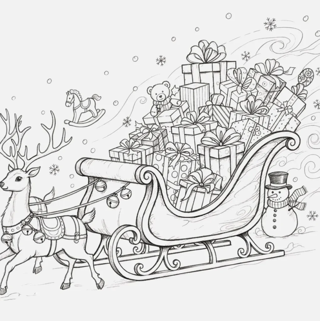 Trineo con regalos