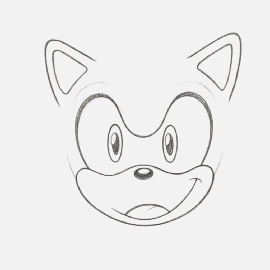 Cara de Sonic sonriente