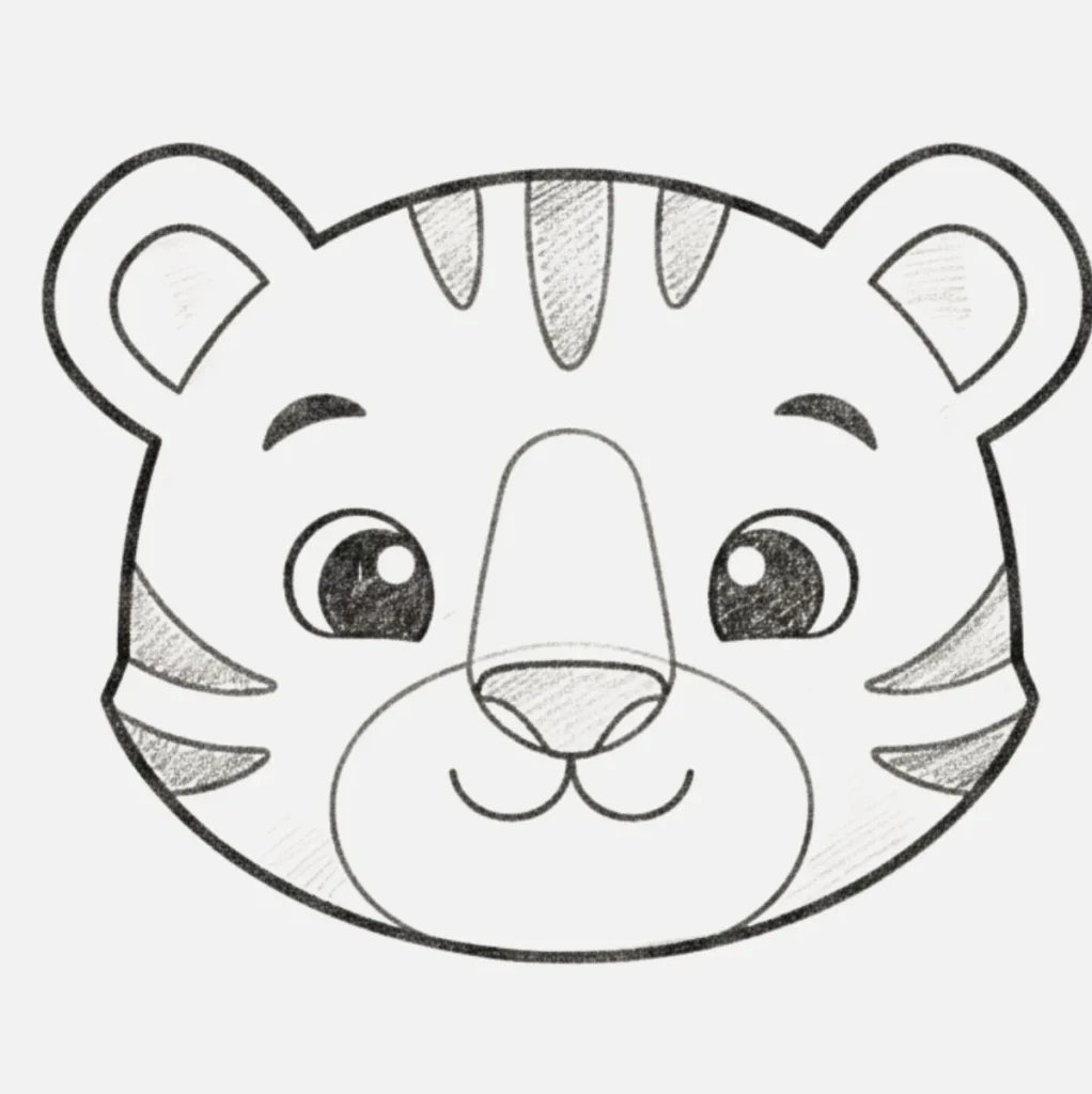 Cara de tigre simple