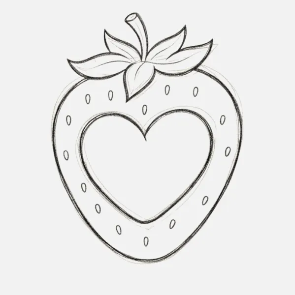 Fresa con corazón