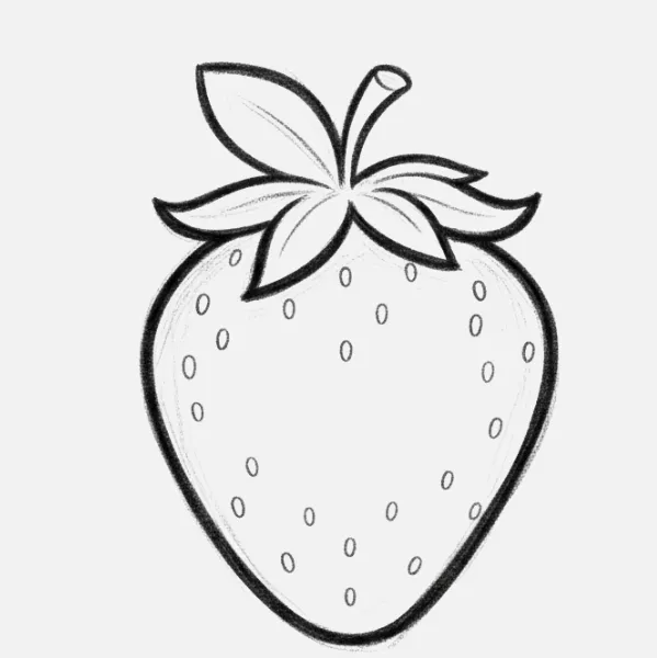 Fresa con hojitas simples