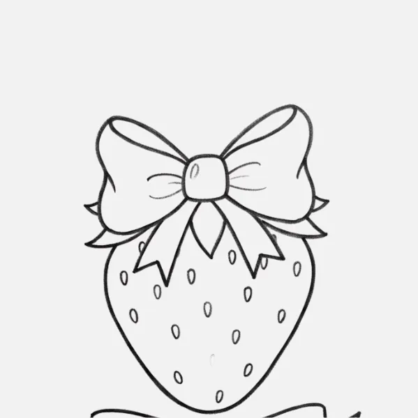 Fresa con moño bonito