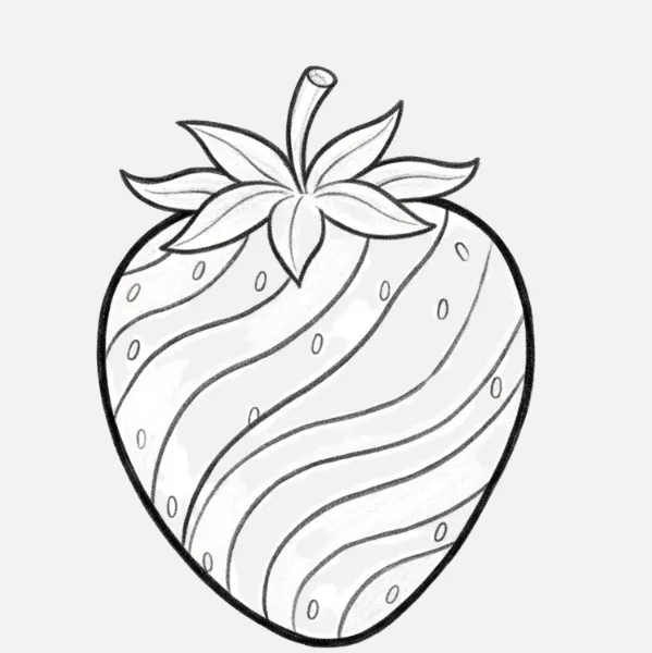 Fresa con rayas suaves