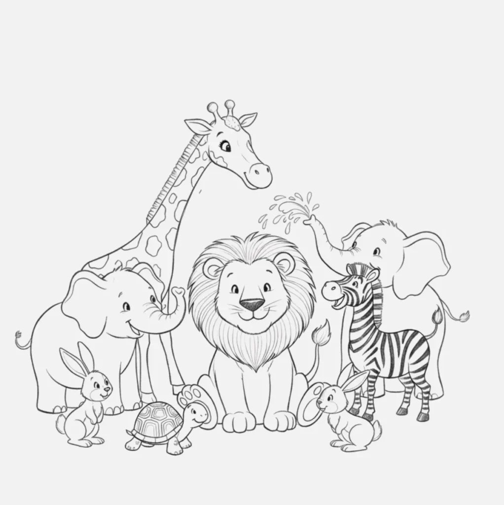 León Amistoso con Otros Animales