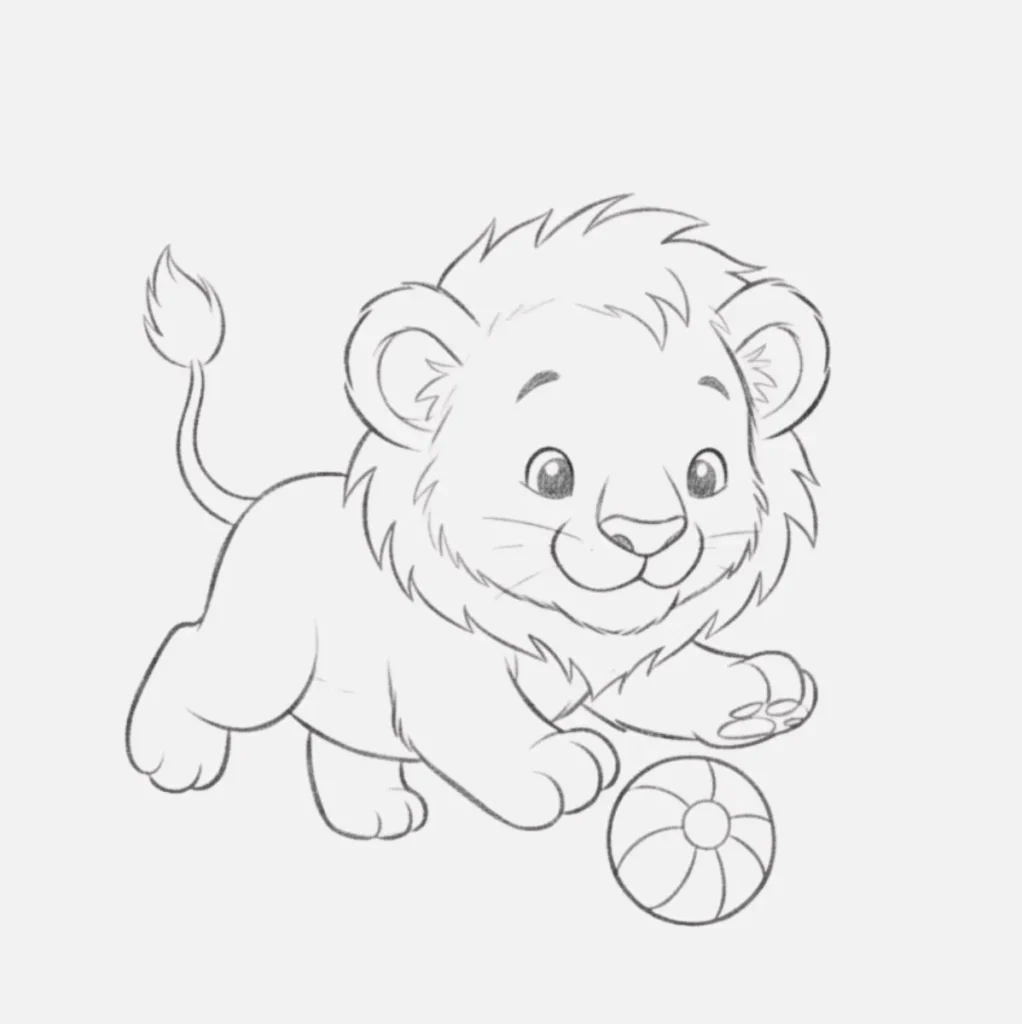 León Bebé Jugando