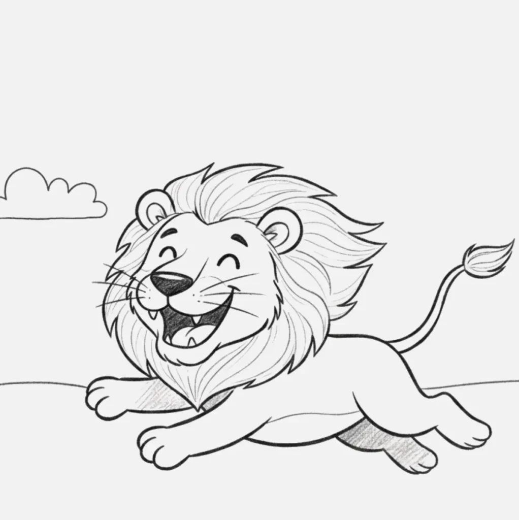 León Feliz Corriendo