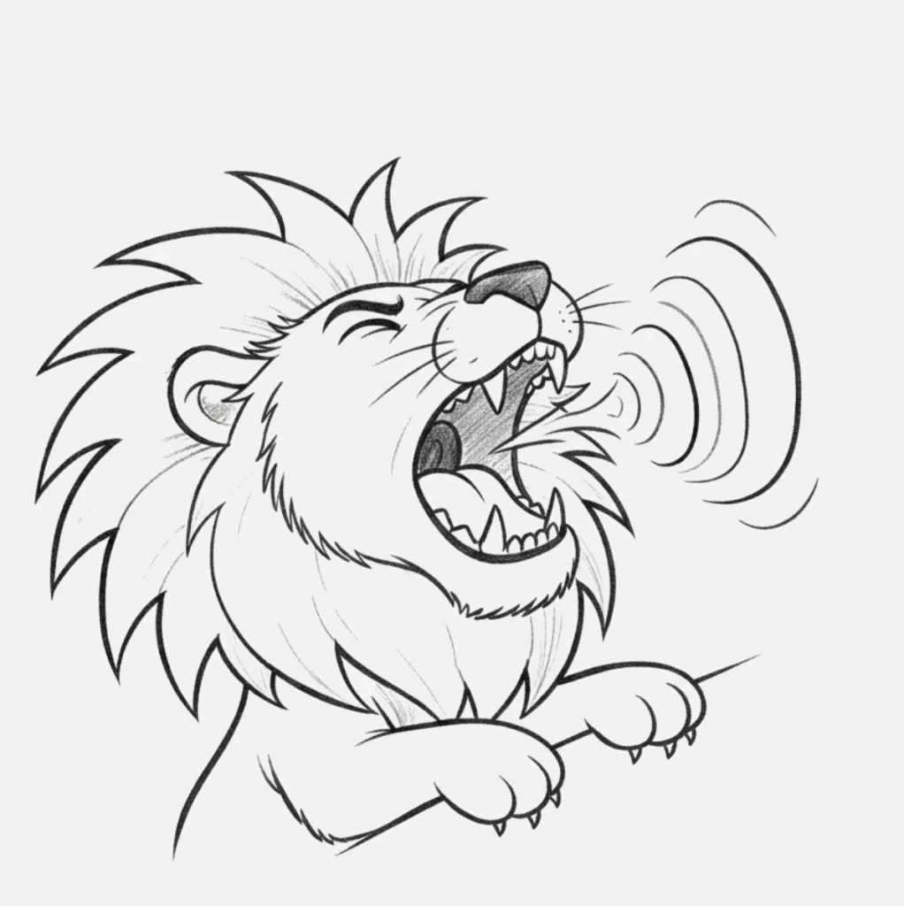 León Rugiendo Fuerte