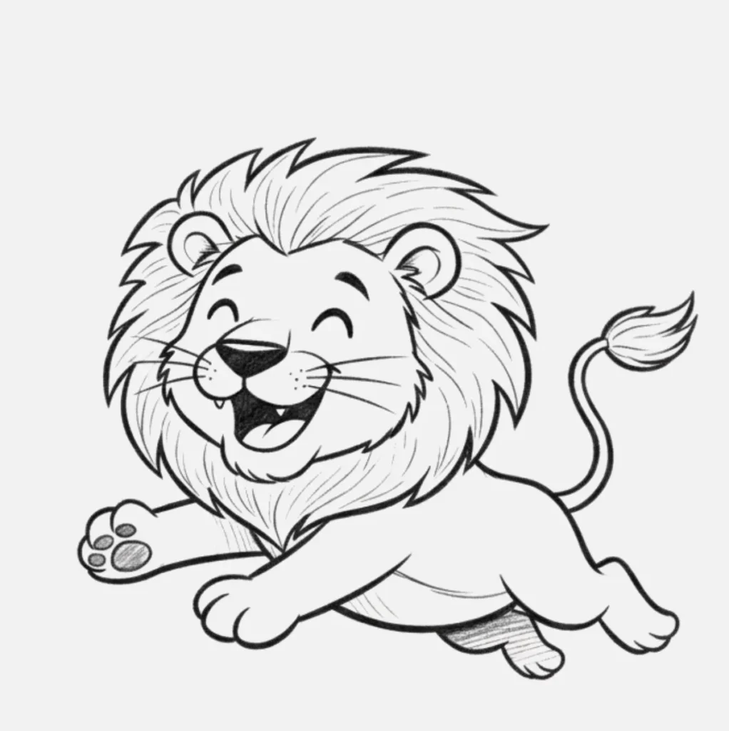 León Saltando Alegremente