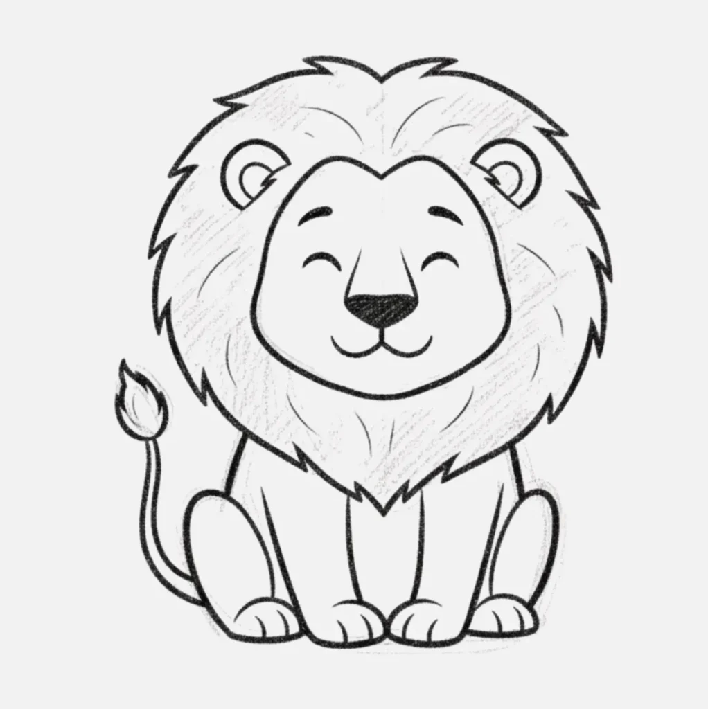 León Sentado Tranquilo