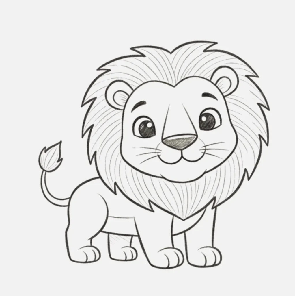 León con Estrellas a su Alrededor