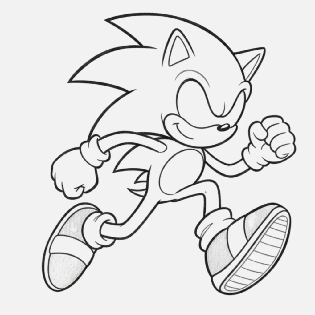 Sonic con zapatillas rojas