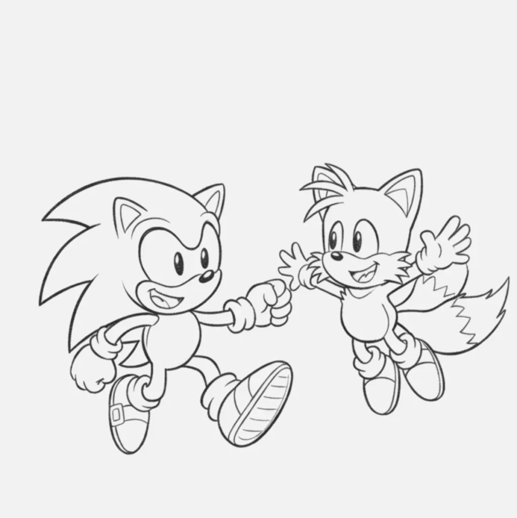 Sonic y su amigo Tails