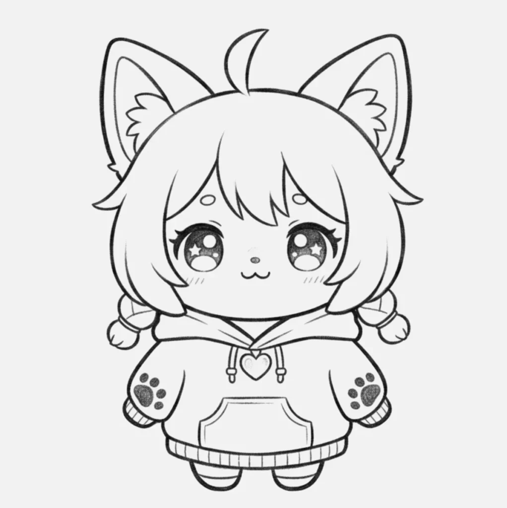 Anime Kawaii con Orejas de Animal