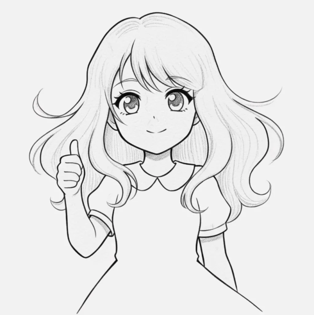 Chica Anime Sonriendo