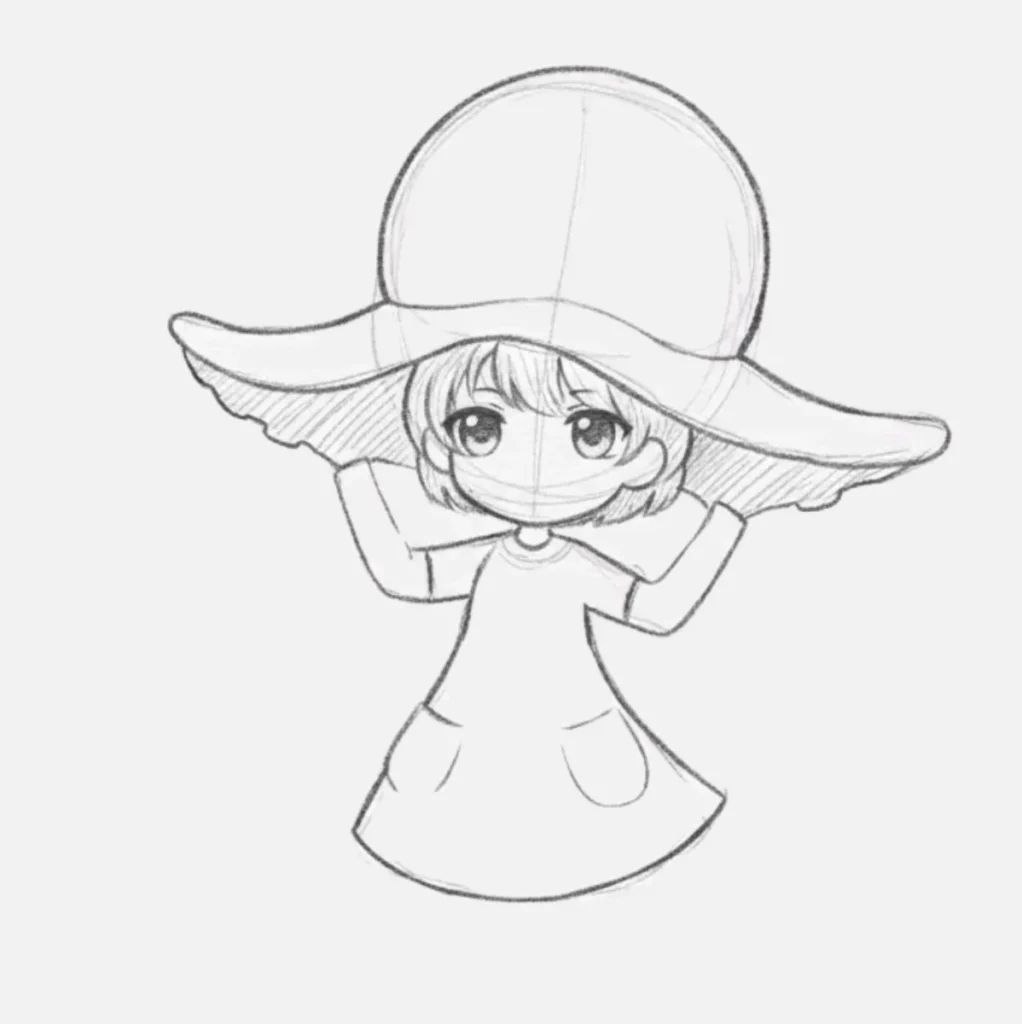 Chica Anime con Sombrero