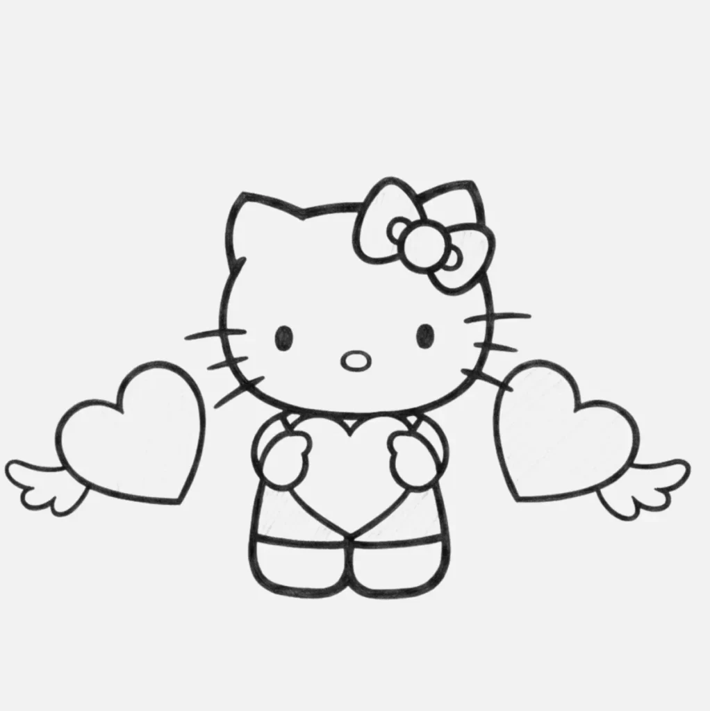 Dibujos de Hello Kitty de Amor