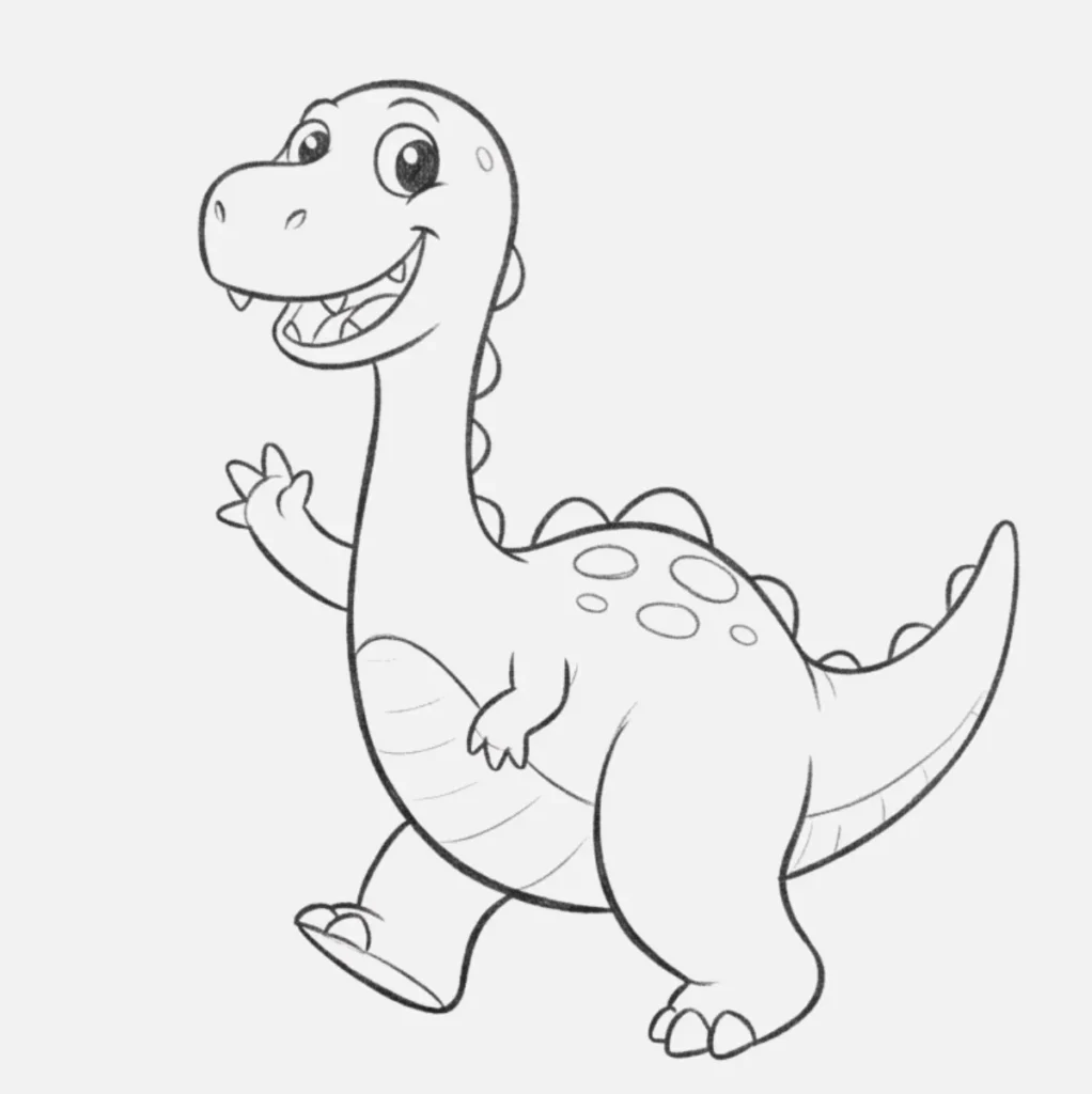 Dinosaurio Animado Feliz
