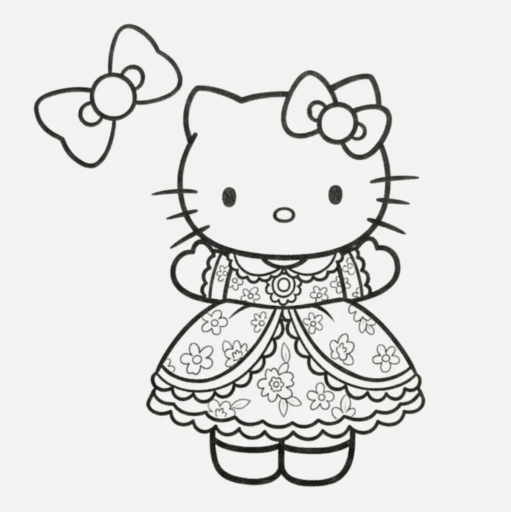 Hello Kitty con Vestido Bonito