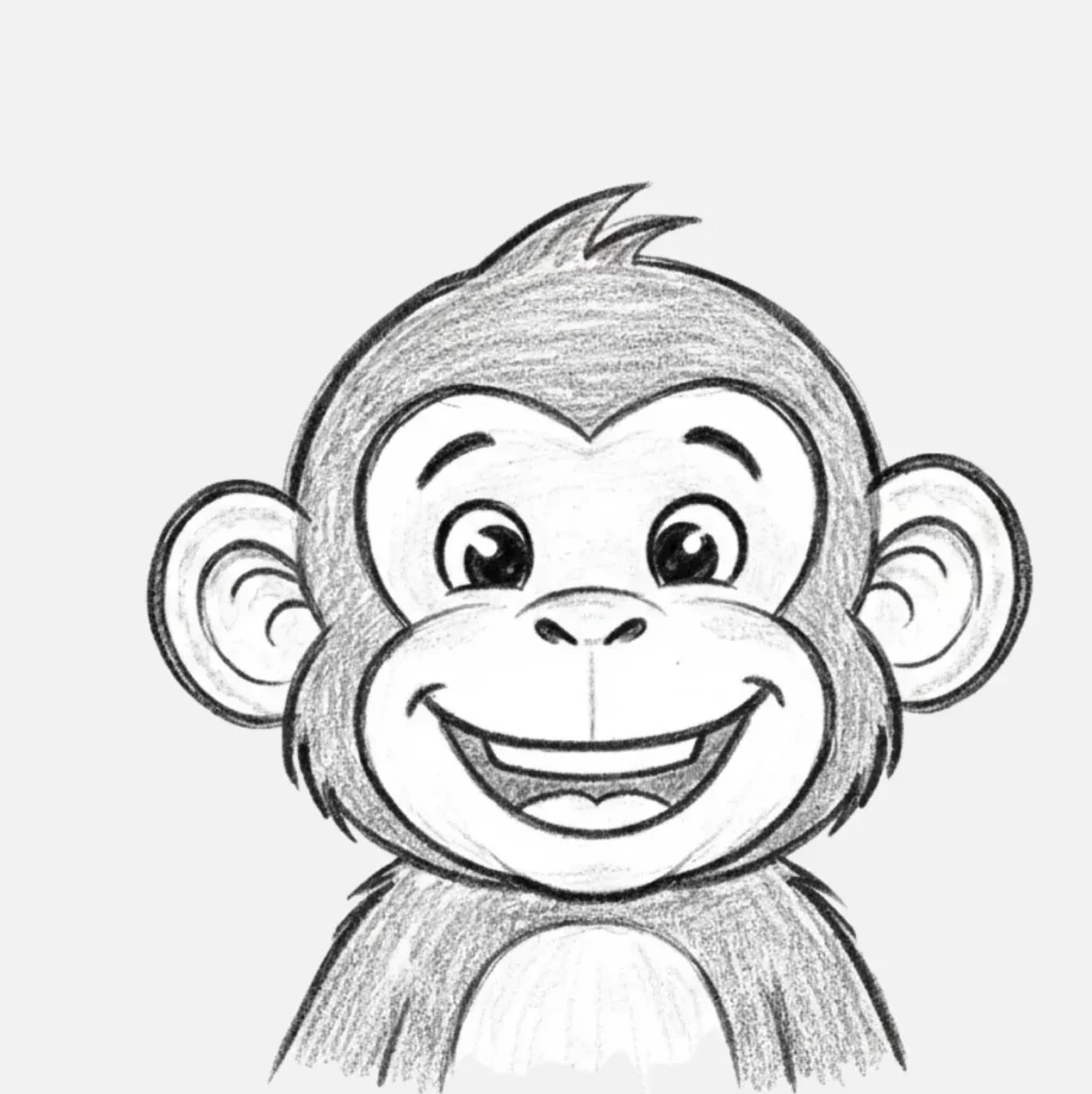 Mono Dibujo Fácil: Ideas Divertidas para Dibujar Monos 🐒 16 Mono con expresiones diferentes