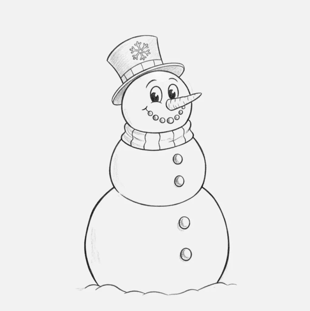 Mono Dibujo Fácil: Ideas Divertidas para Dibujar Monos 🐒 20 Mono de nieve dibujo