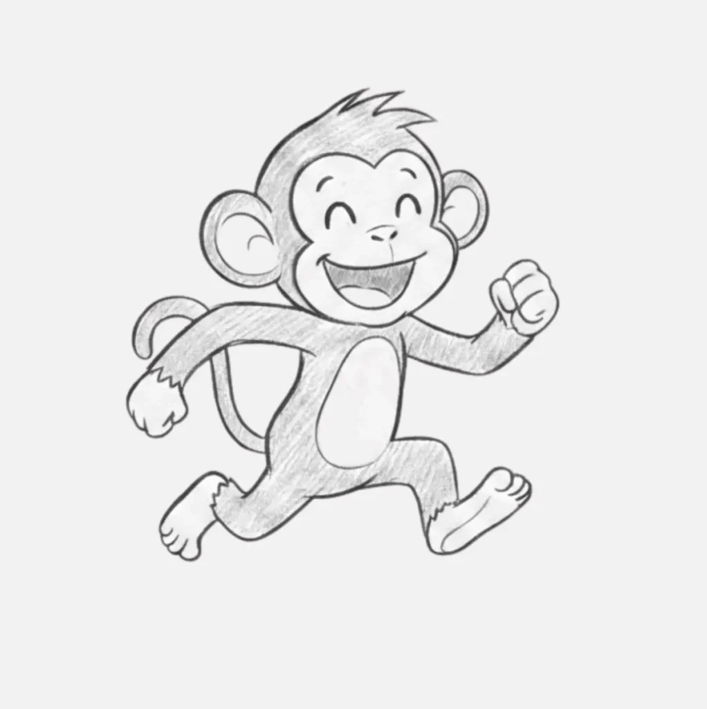 Mono Dibujo Fácil: Ideas Divertidas para Dibujar Monos 🐒 14 Mono haciendo deporte