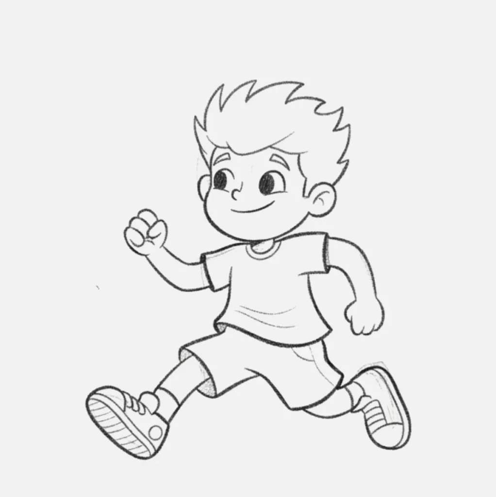 Niño Animado Corriendo