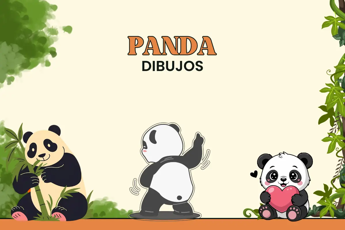 Panda Dibujo Fácil y Bonito para Niños 5 Panda Dibujos