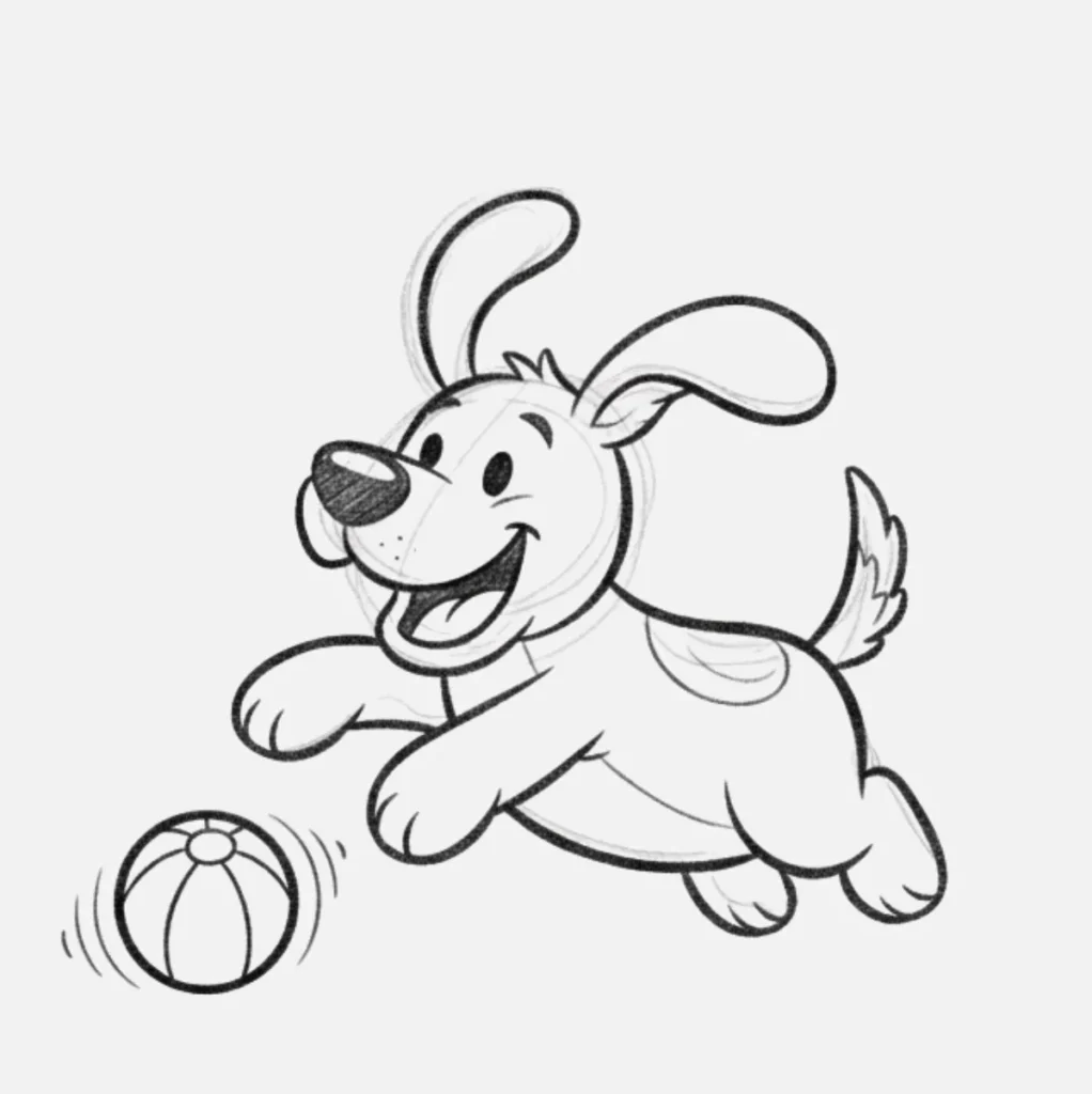 Perro Dibujos Animados Juguetón