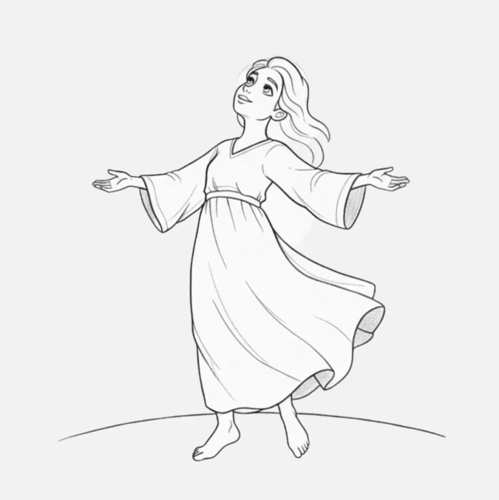 Dibujos de Personas Fáciles: Ideas Simples y Divertidas 18 Persona Mirando el Cielo