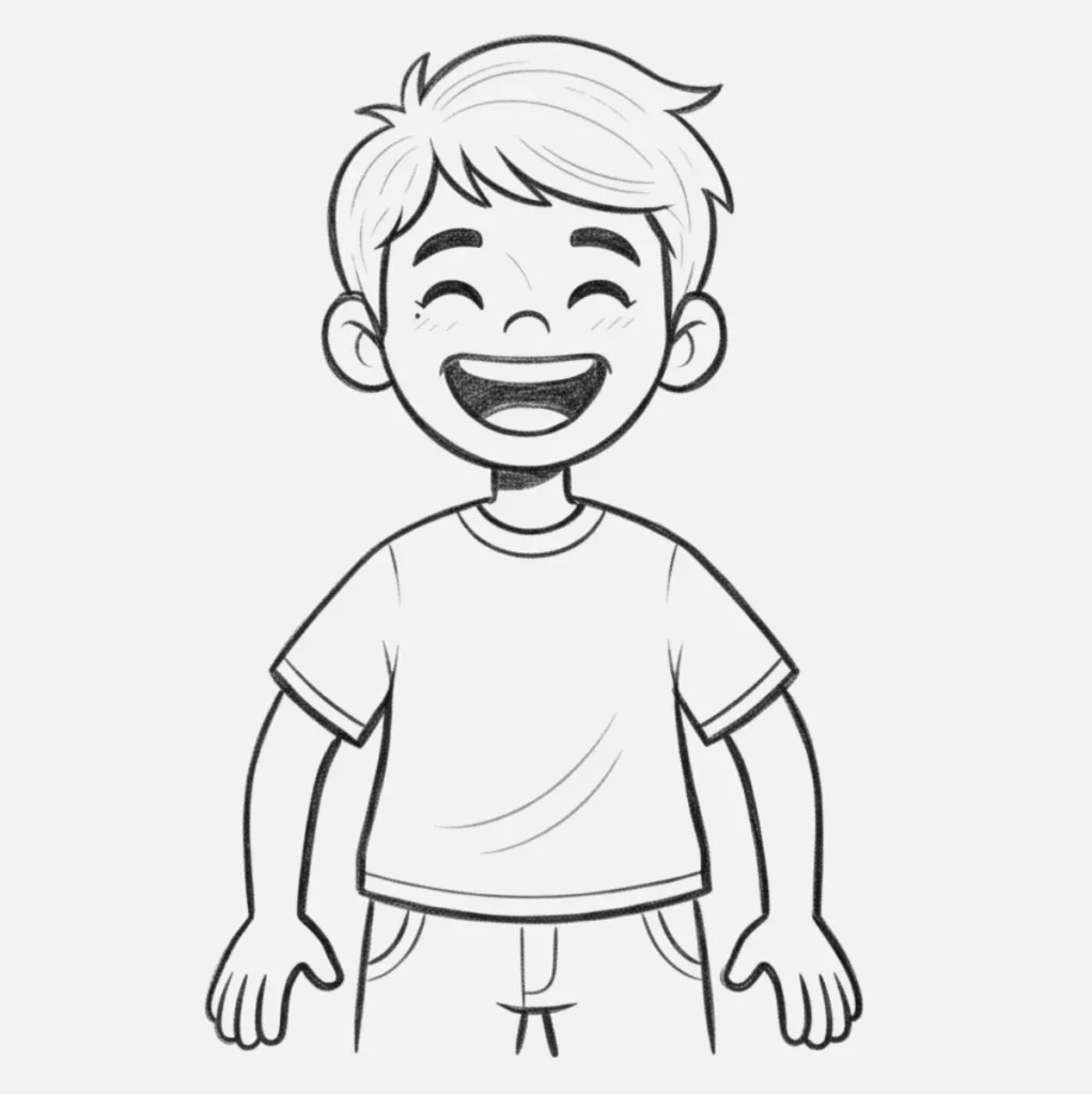 Dibujos de Personas Fáciles: Ideas Simples y Divertidas 3 Persona Sonriendo