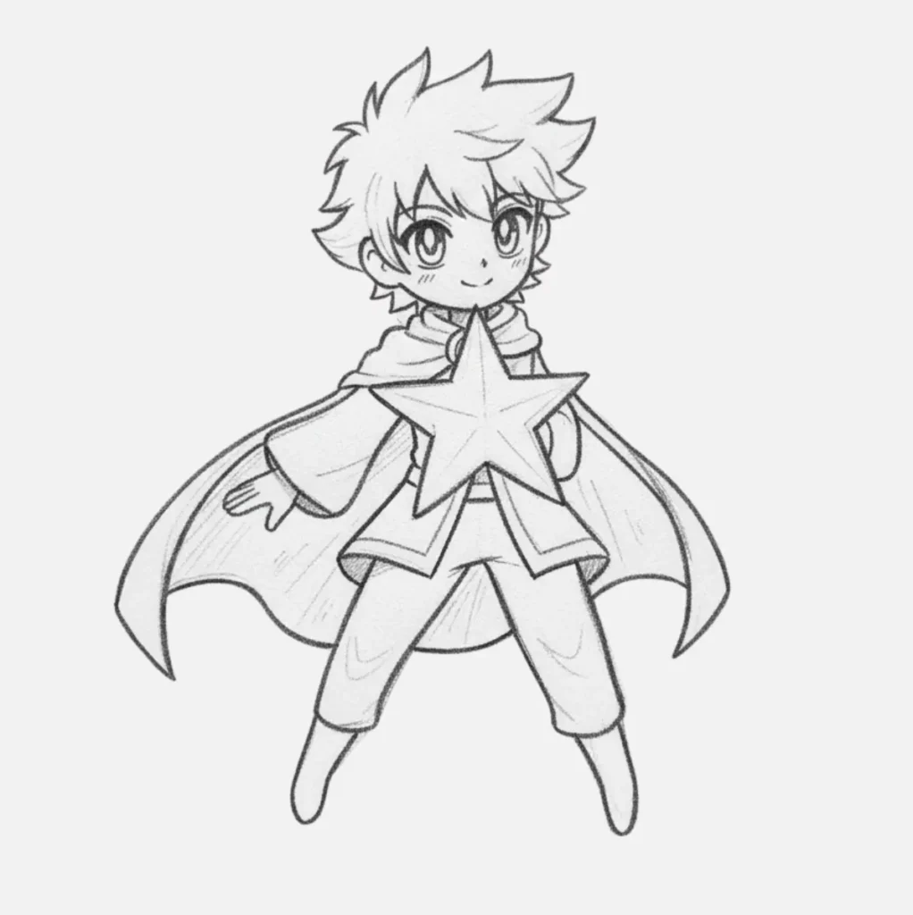 Personaje Anime con Estrella