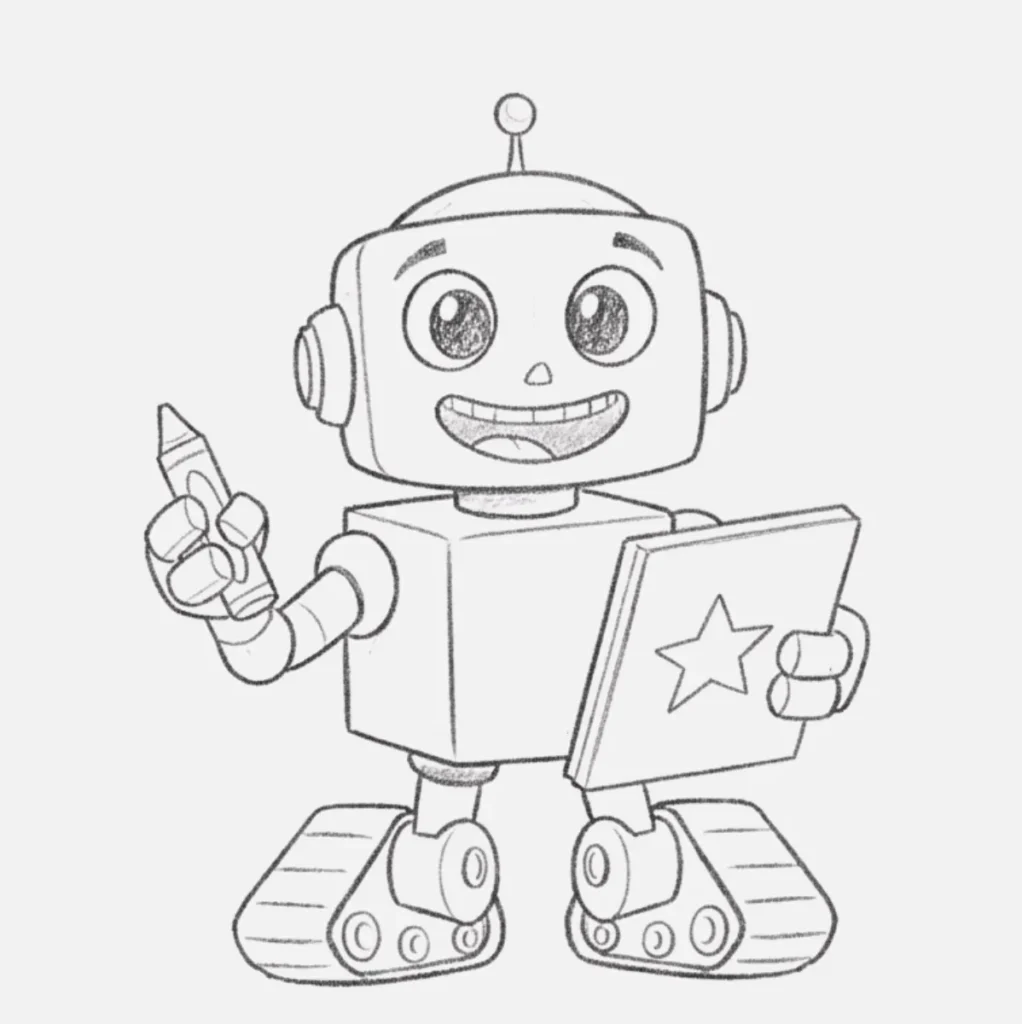 Robot Dibujos Animados Divertido