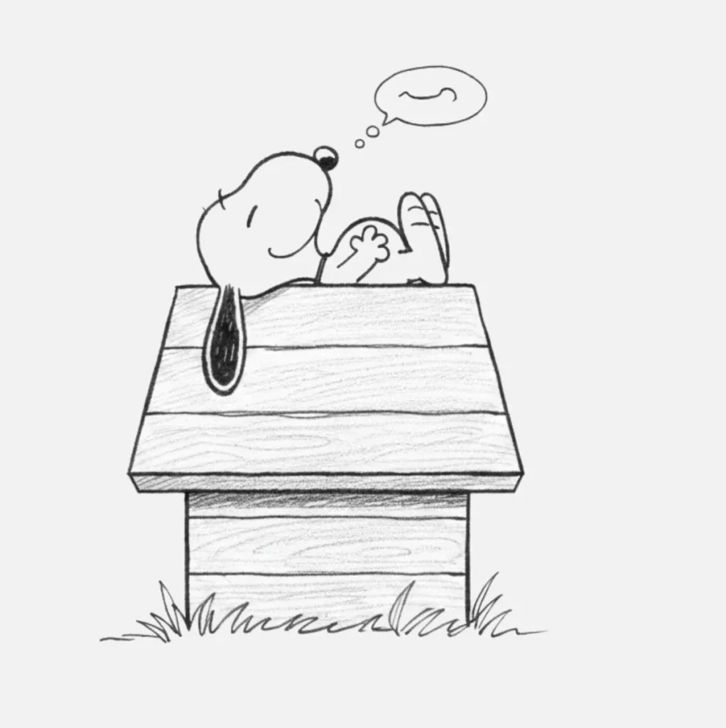 Snoopy Acostado Descansando